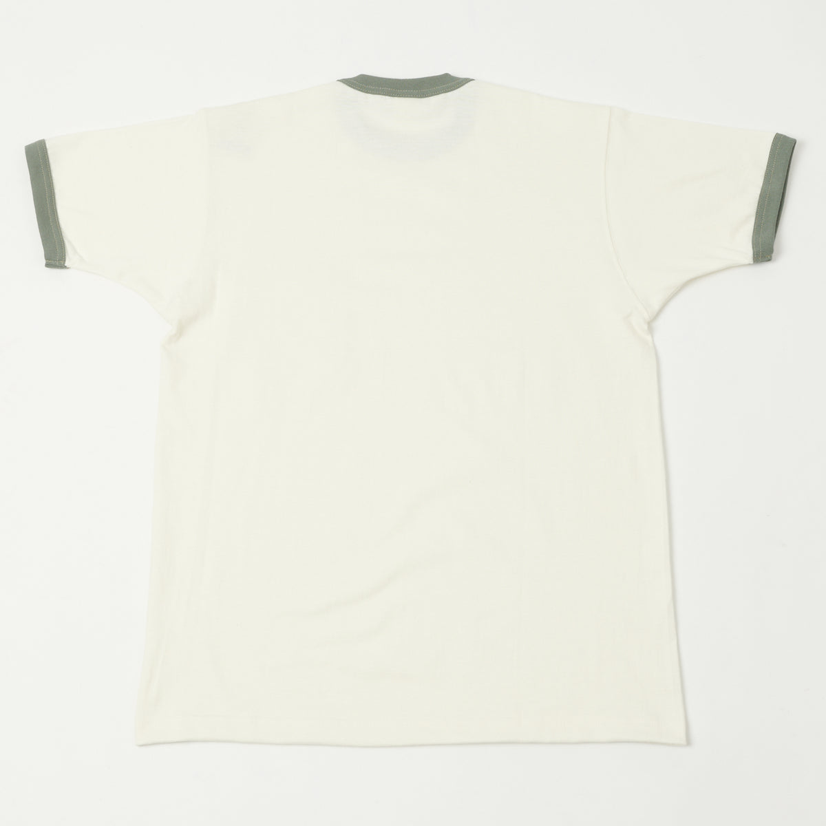 TOYS McCOY Ringer Pocket T-Shirt - Off White/Green
