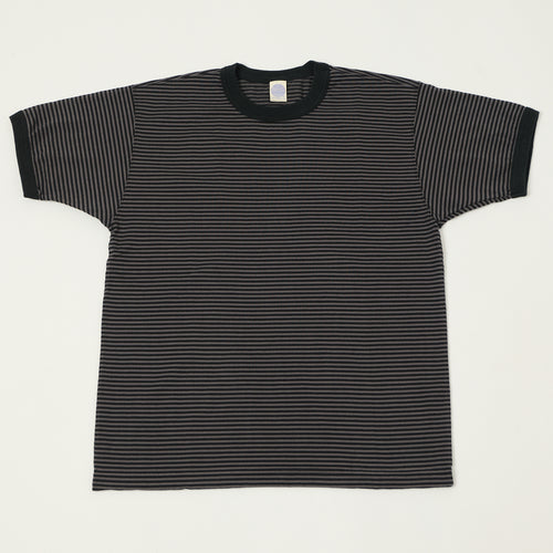 TOYS McCOY 'The Great American Hero' Stripe T-Shirt - Grey/Black