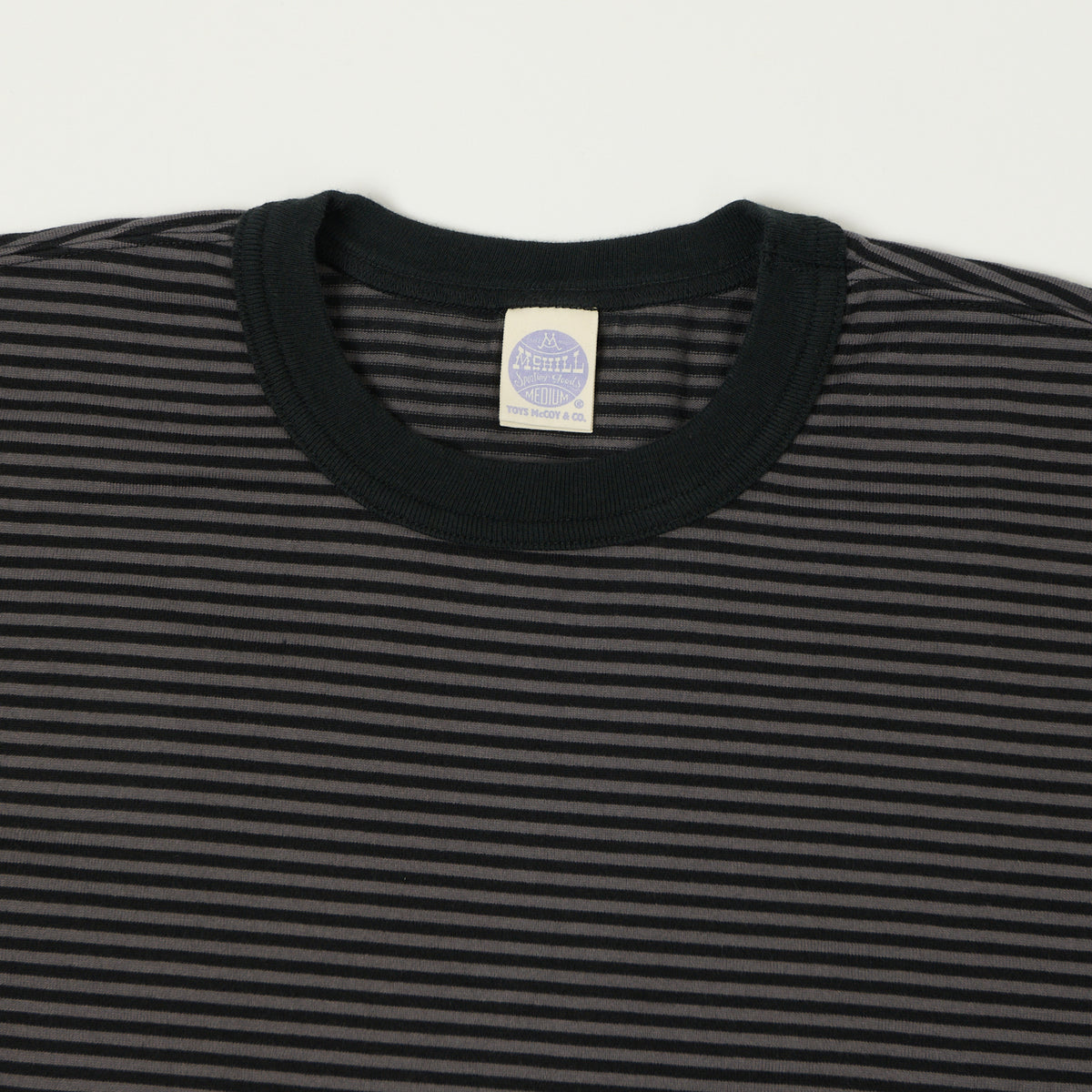 TOYS McCOY 'The Great American Hero' Stripe T-Shirt - Grey/Black