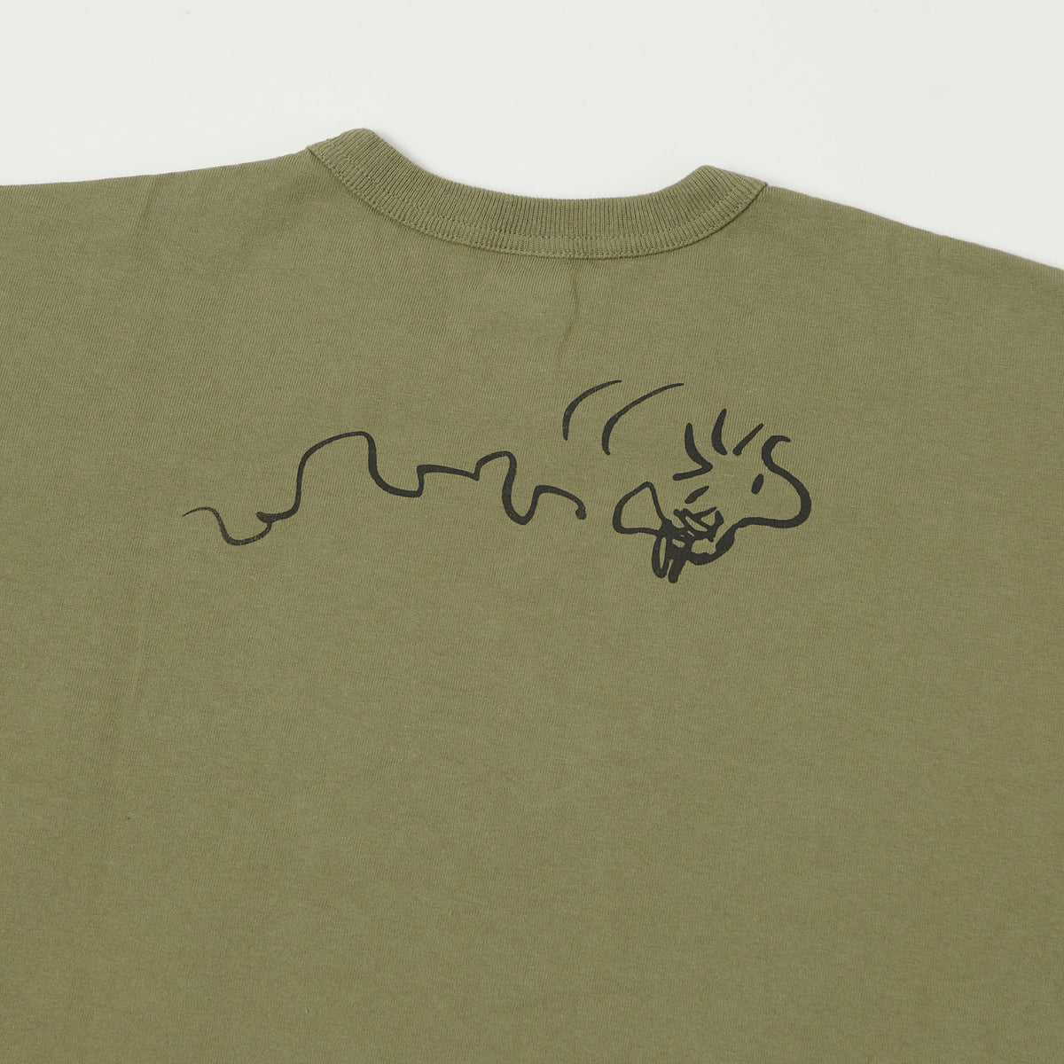 TOYS McCOY Snoopy 'Woodstock Peace & Music' T-Shirt - Olive