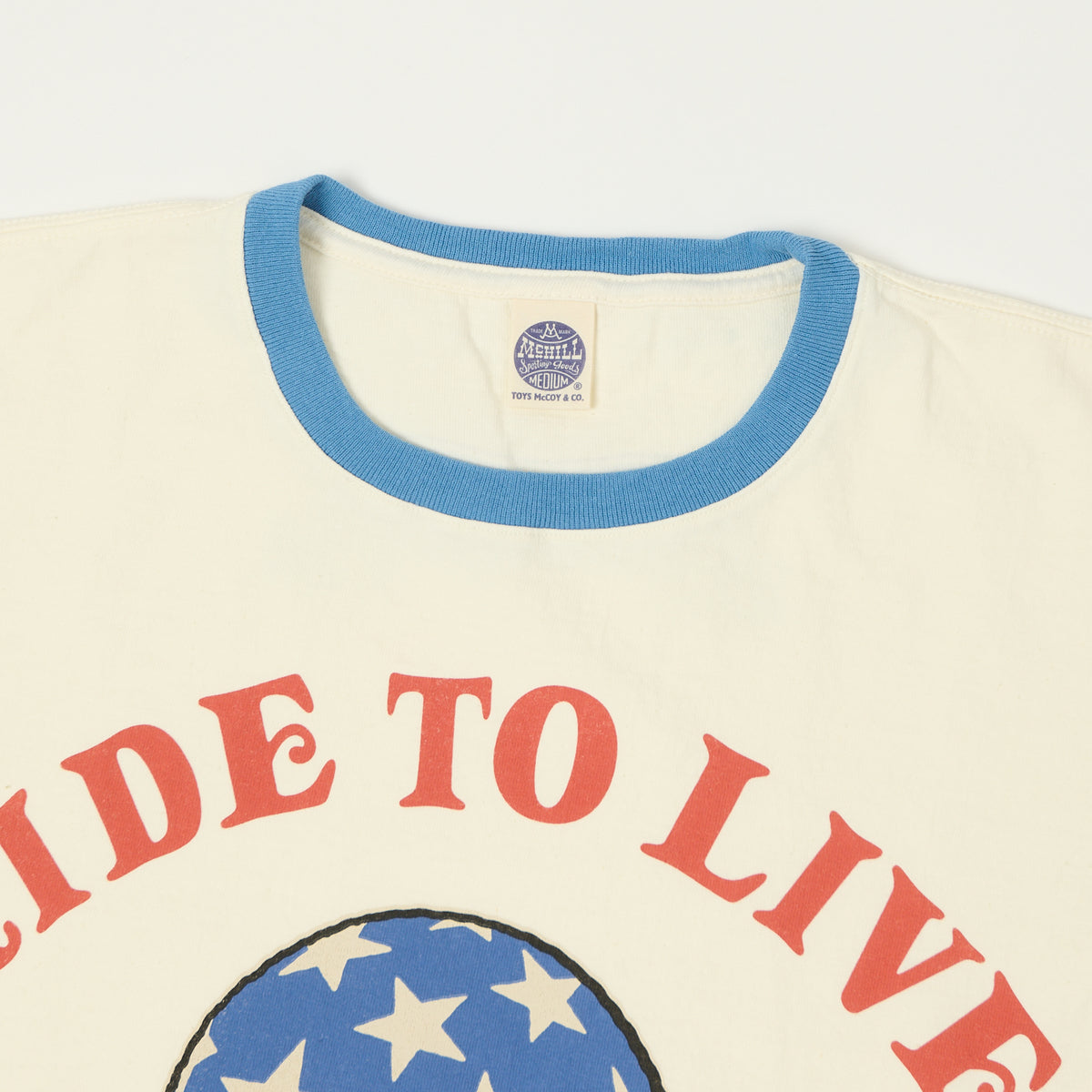 TOYS McCOY Woodstock 'Ride To Live 1969' Johnny Ringer T-Shirt - Off White