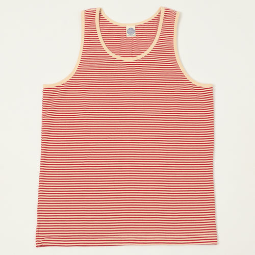 TOYS McCOY 'The Great American Hero' Stripe Tank Top - Ivory/Red