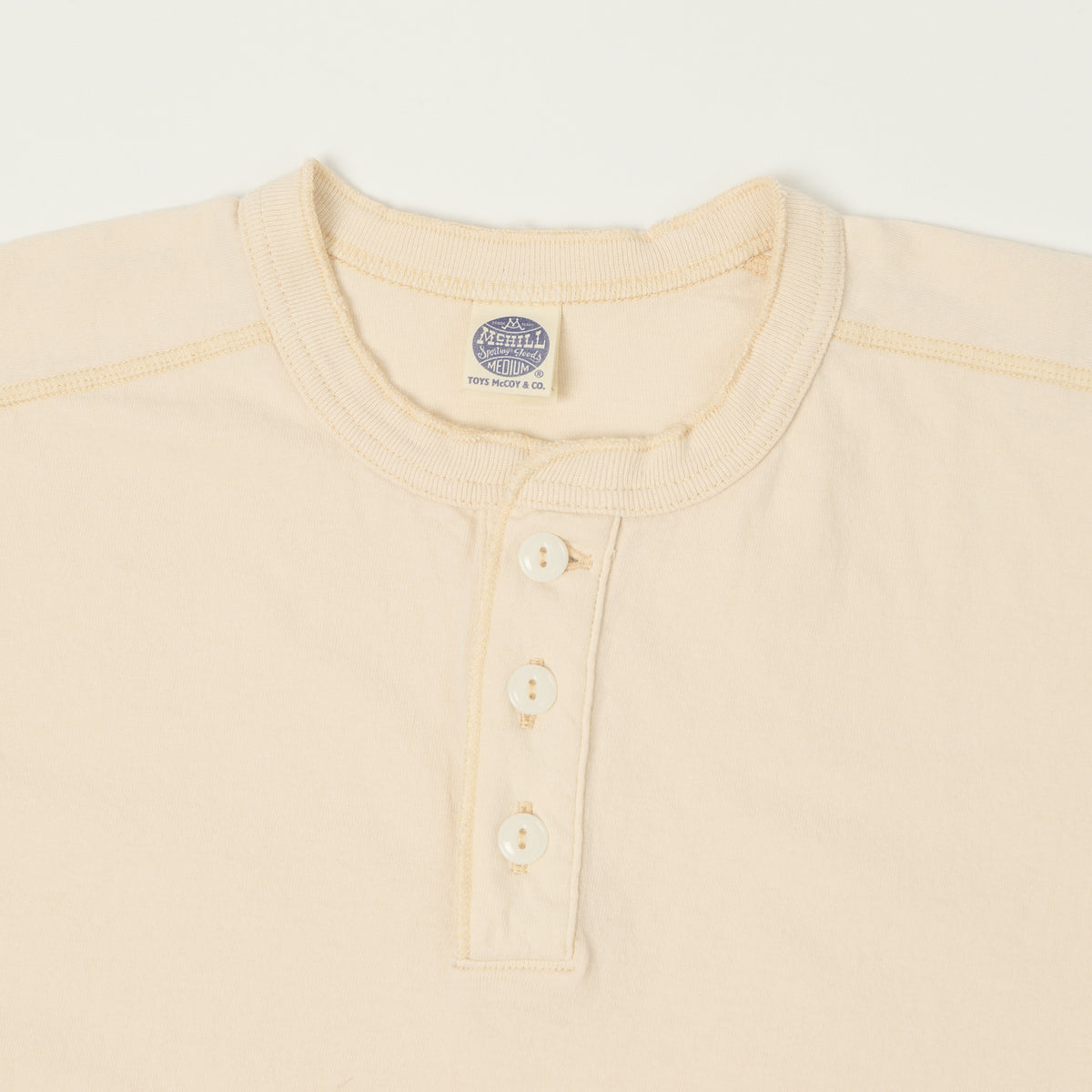TOYS McCOY Union Henley T-Shirt - Natural