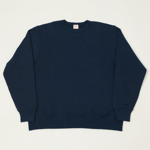 Velva Sheen Loopwheel Crew Sweat - Navy