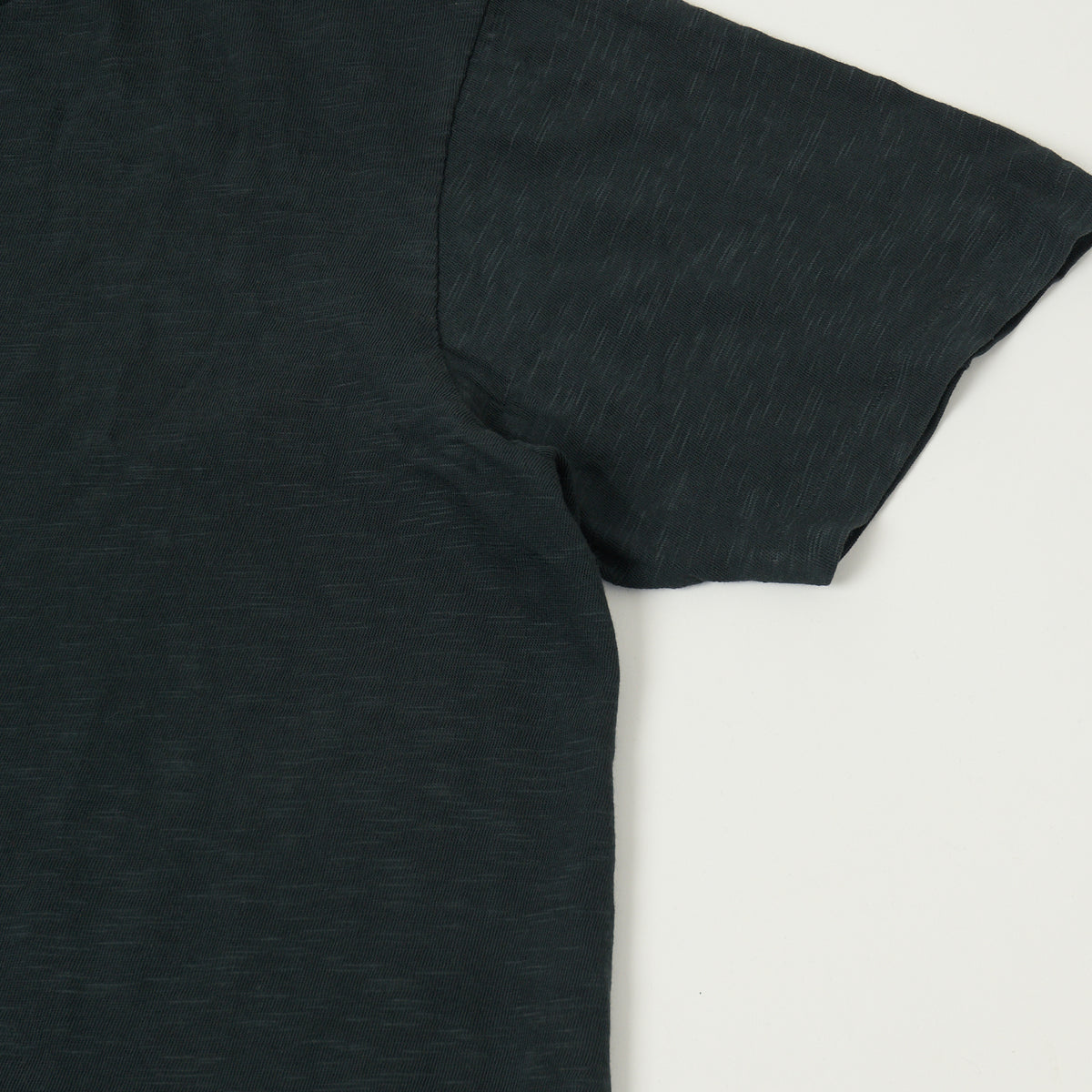 Velva Sheen Rolled Crew Neck T-Shirt - Black