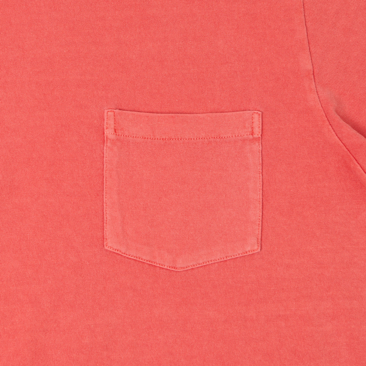 Velva Sheen Pigment Dyed Pocket T-Shirt - Coral