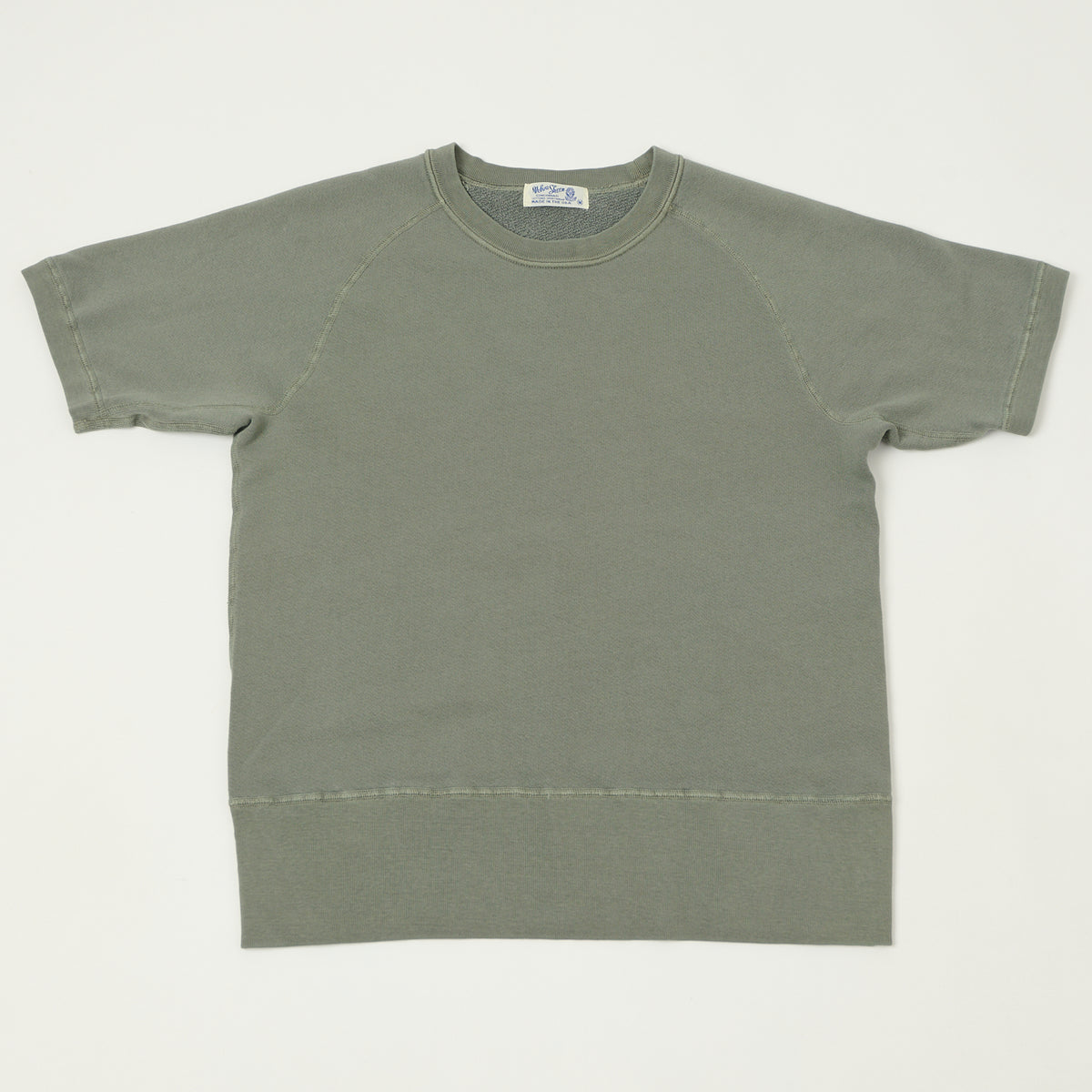 Velva Sheen Short Freedom Sleeve Sweat - Olive/Grey