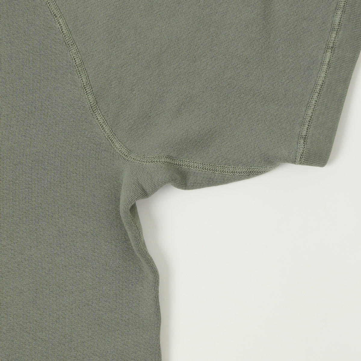 Velva Sheen Short Freedom Sleeve Sweat - Olive/Grey