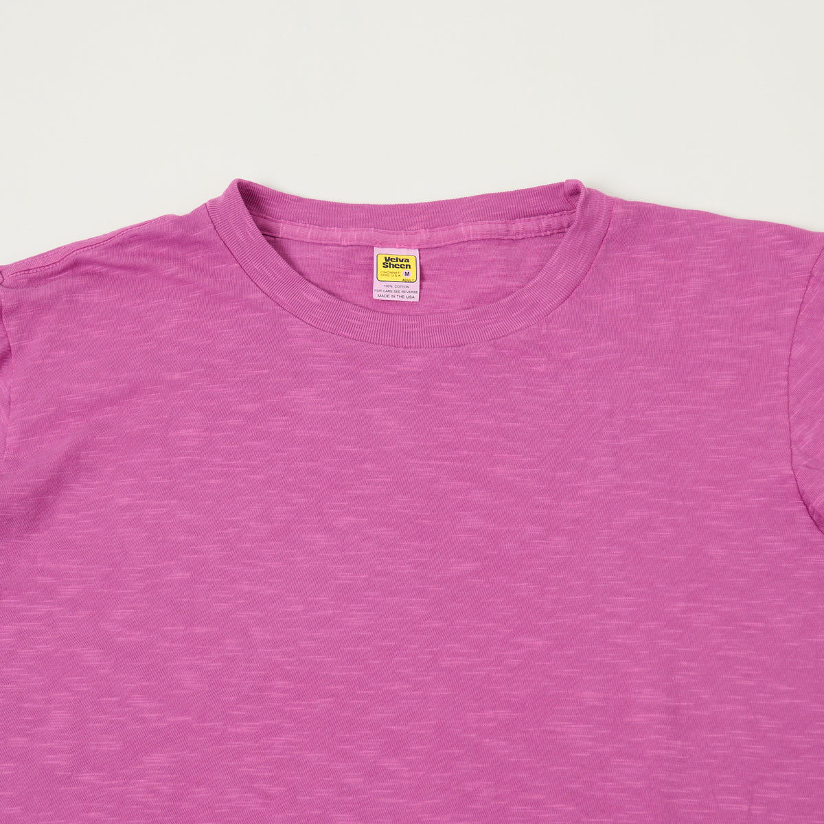 Velva Sheen Rolled Crew Neck T-Shirt - Purple