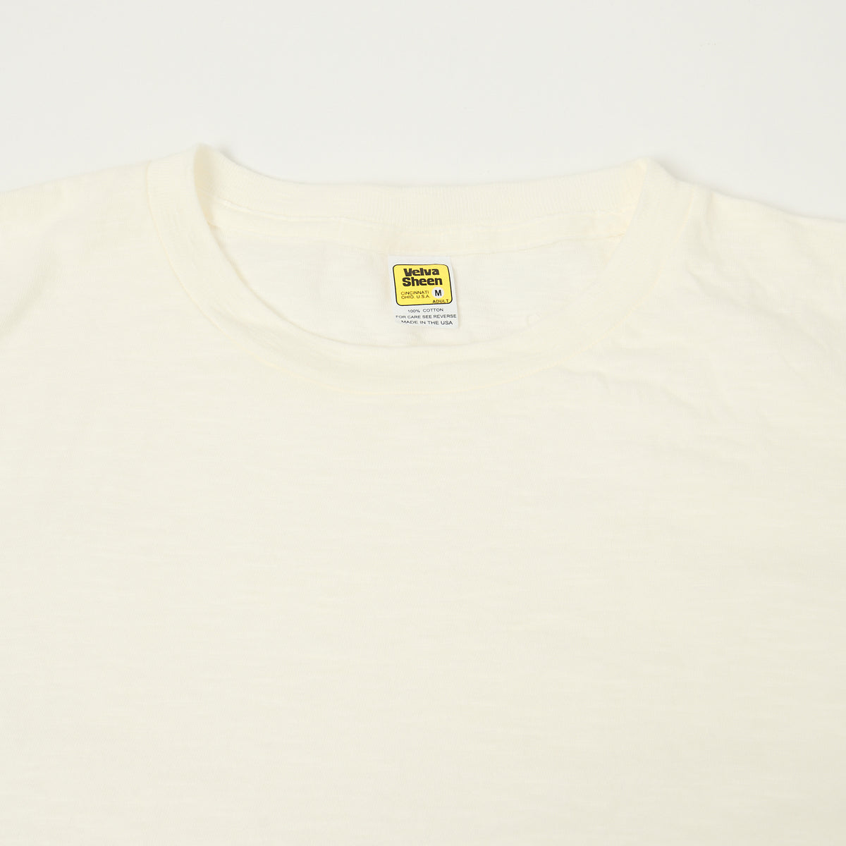Velva Sheen Rolled Crew Neck T-Shirt - White