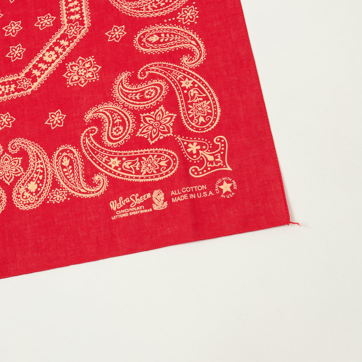 Velva Sheen Paisley Bandana - Red