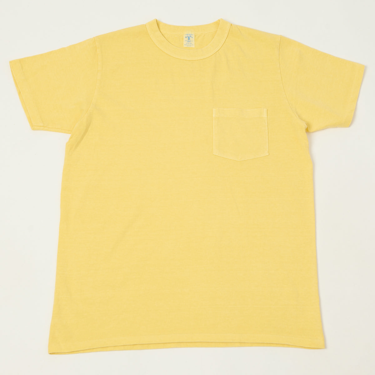 Velva Sheen Pigment Dyed Pocket T-Shirt - Yellow