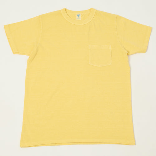 Velva Sheen Pigment Dyed Pocket T-Shirt - Yellow