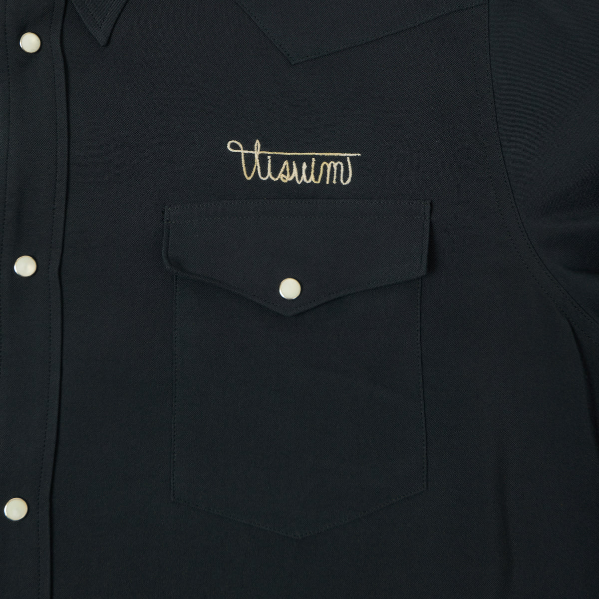 visvim 'Four Corners' Embroidered Rayon Western Shirt - Black