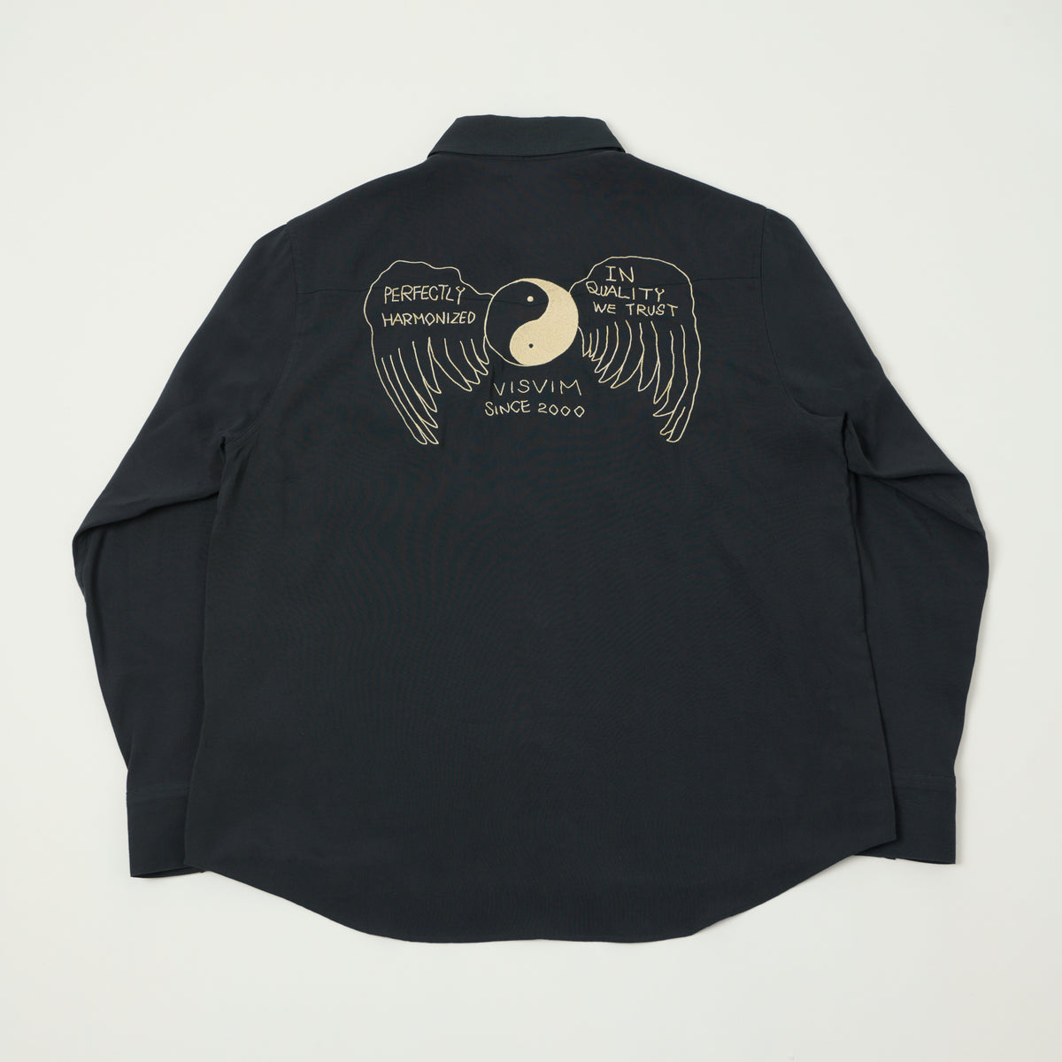 visvim 'Four Corners' Embroidered Rayon Western Shirt - Black