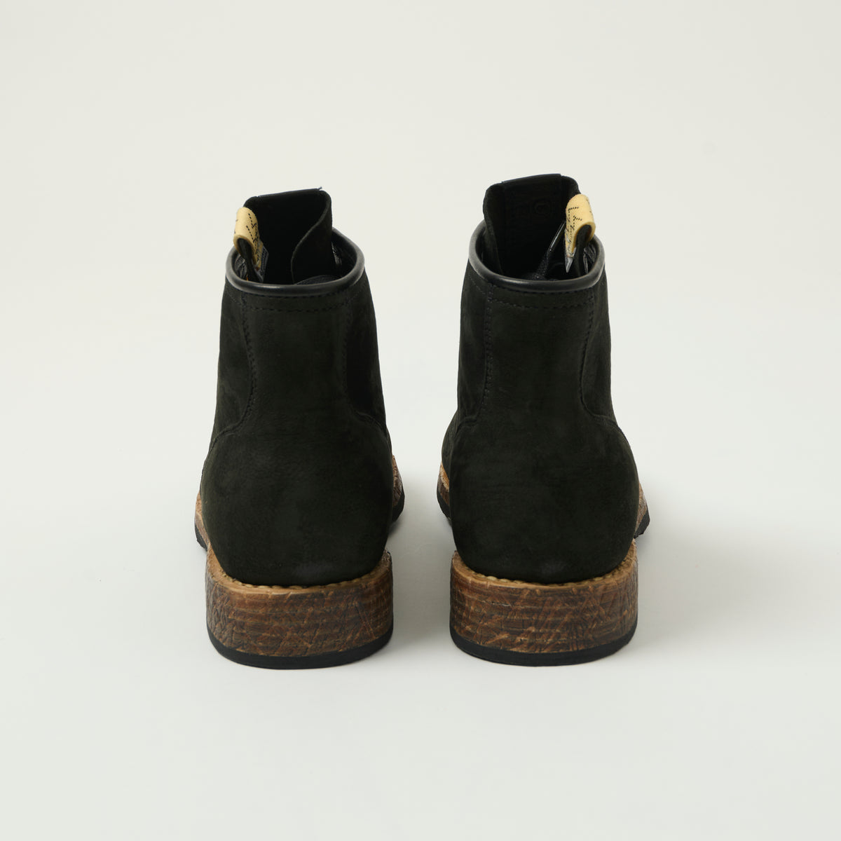 visvim 'Brigadier Mid Folk' Lambskin Roughout Boot - Black