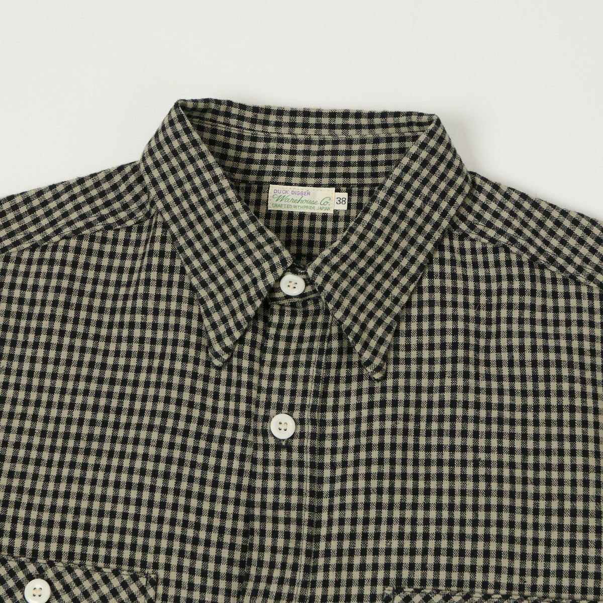Warehouse & Co 3055 Duck Digger Gingham Work Shirt - Grey