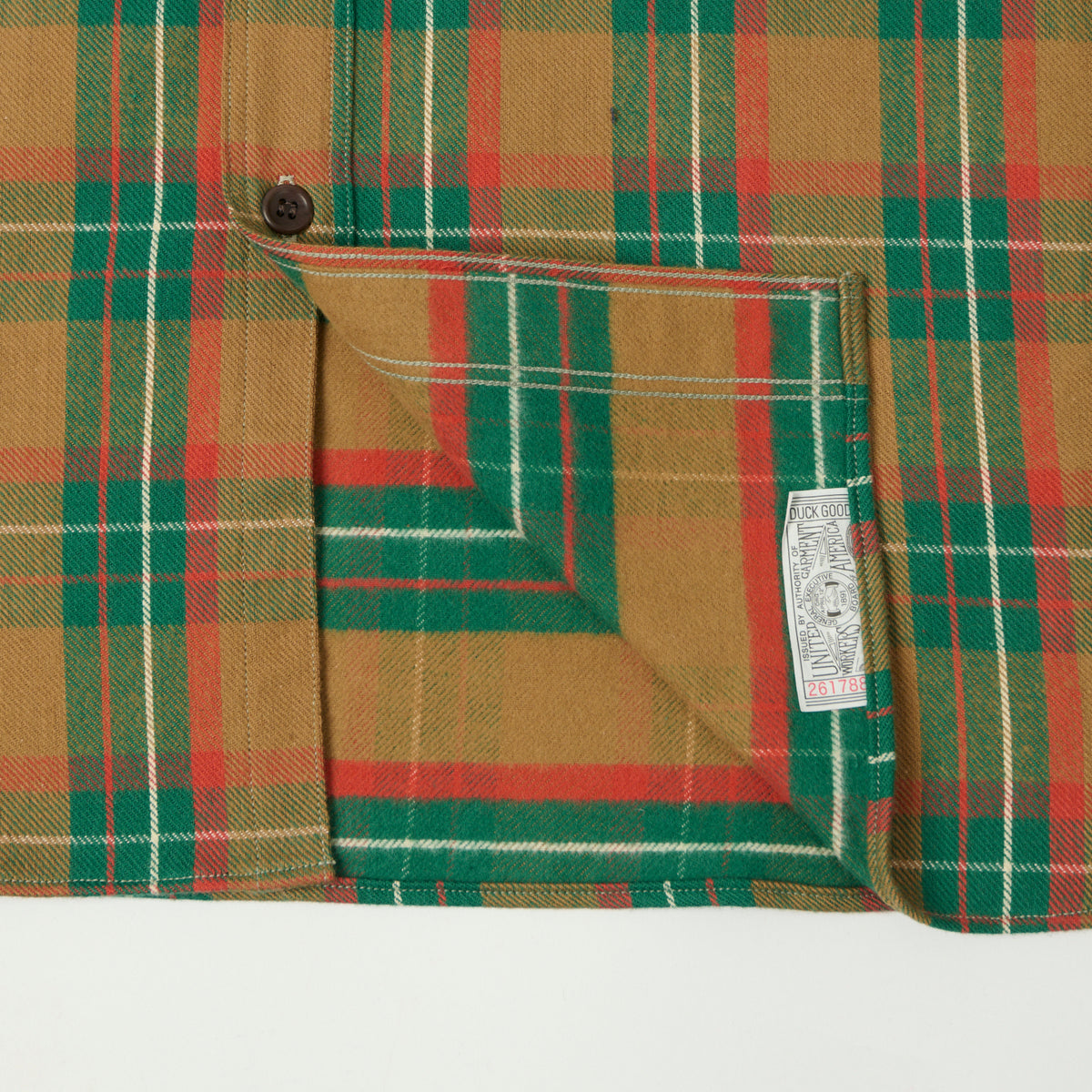 Warehouse & Co 3022 Duck Digger Plaid Flannel Shirt - Brown/Green