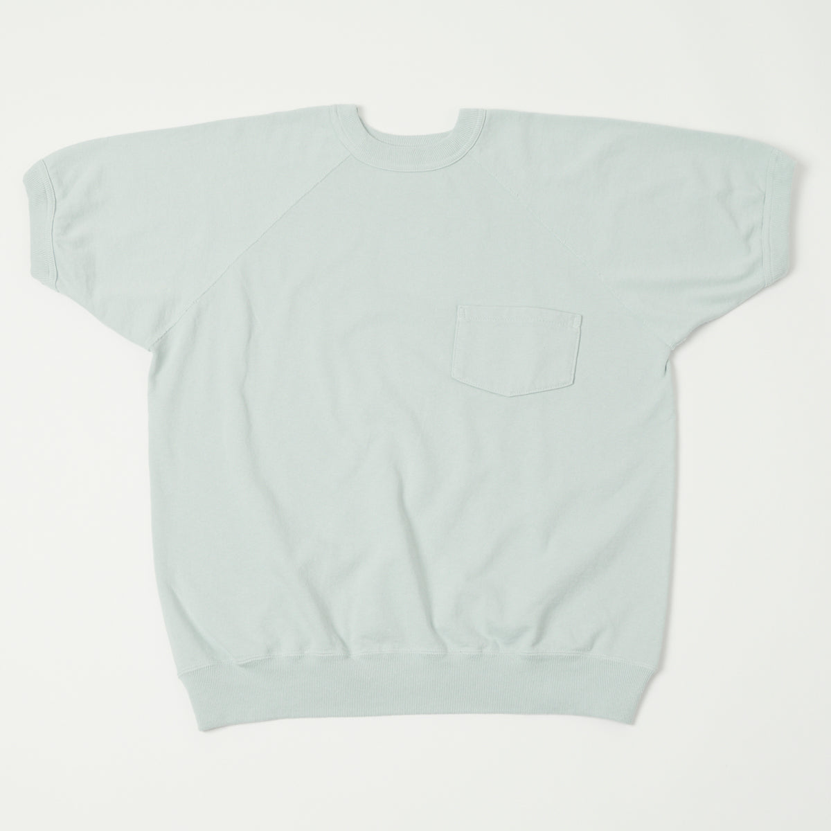 Warehouse & Co 4105 Short Sleeve Pocket Sweatshirt - Sax