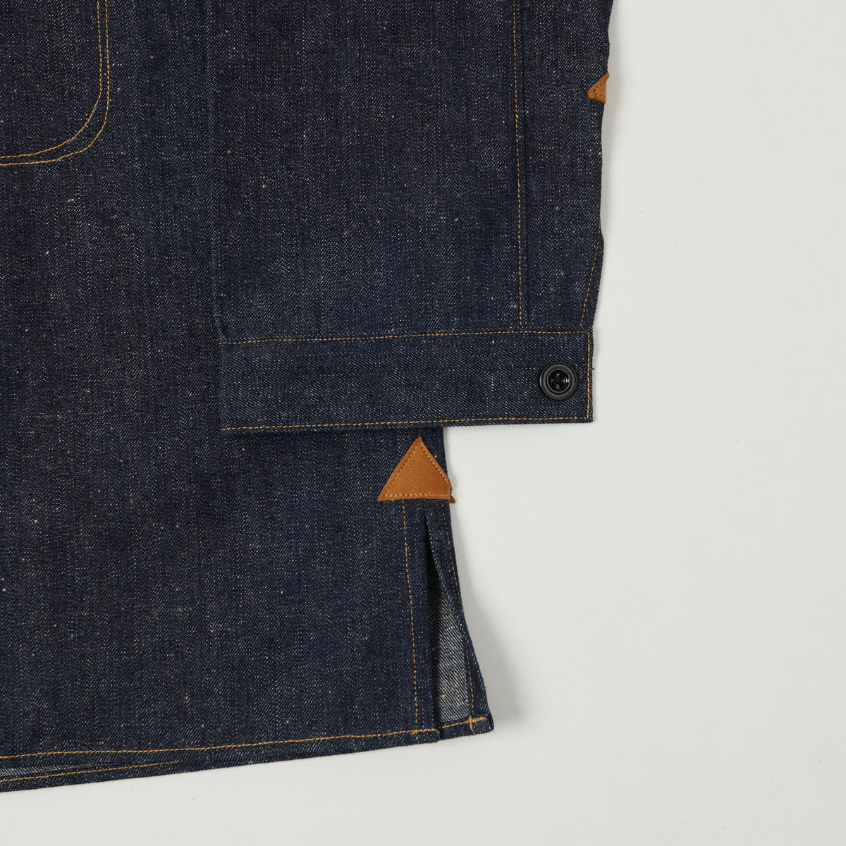 Warehouse & Co 2213 'Greenebaum' 1880s Heavy Leather Bound Jacket - Indigo Denim