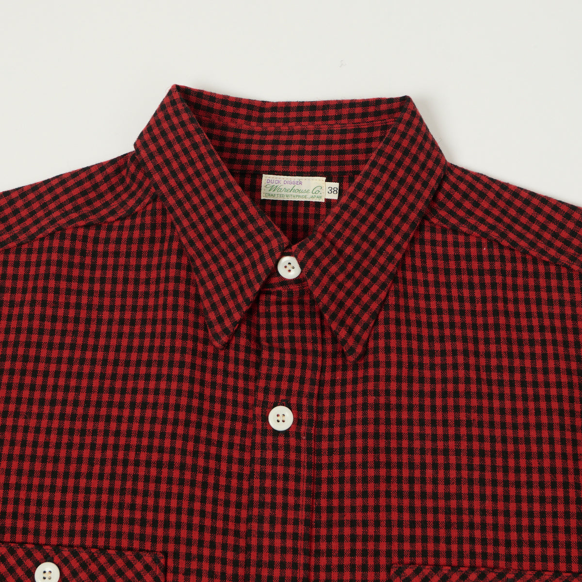 Warehouse & Co 3055 Duck Digger Gingham Work Shirt - Red