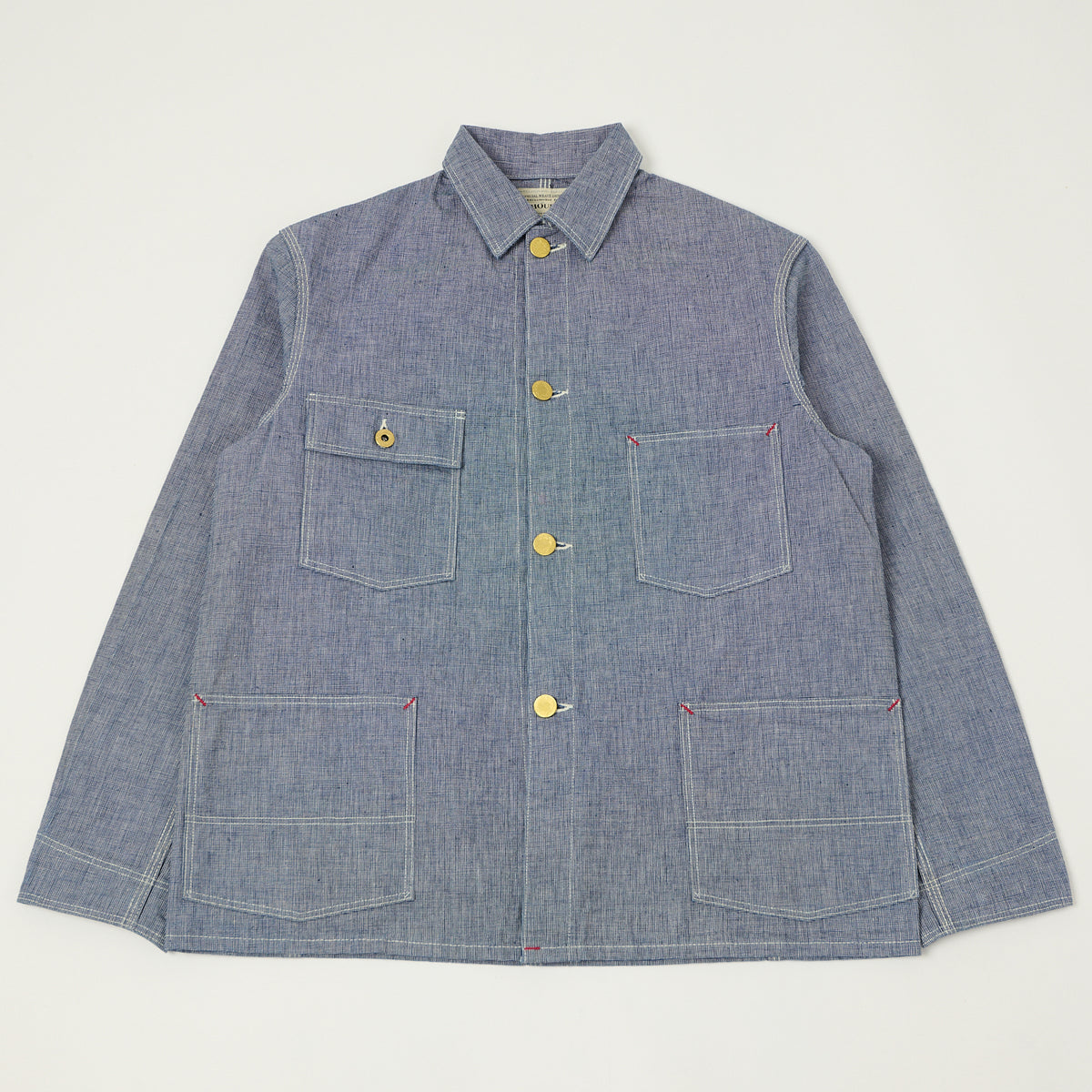 Warehouse & Co 2195 Pincheck Coverall - Indigo