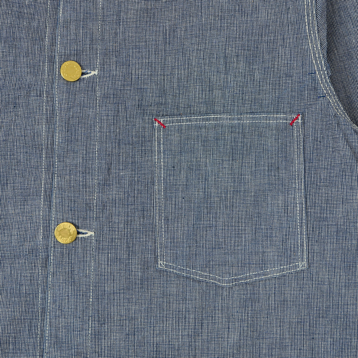 Warehouse & Co 2195 Pincheck Coverall - Indigo
