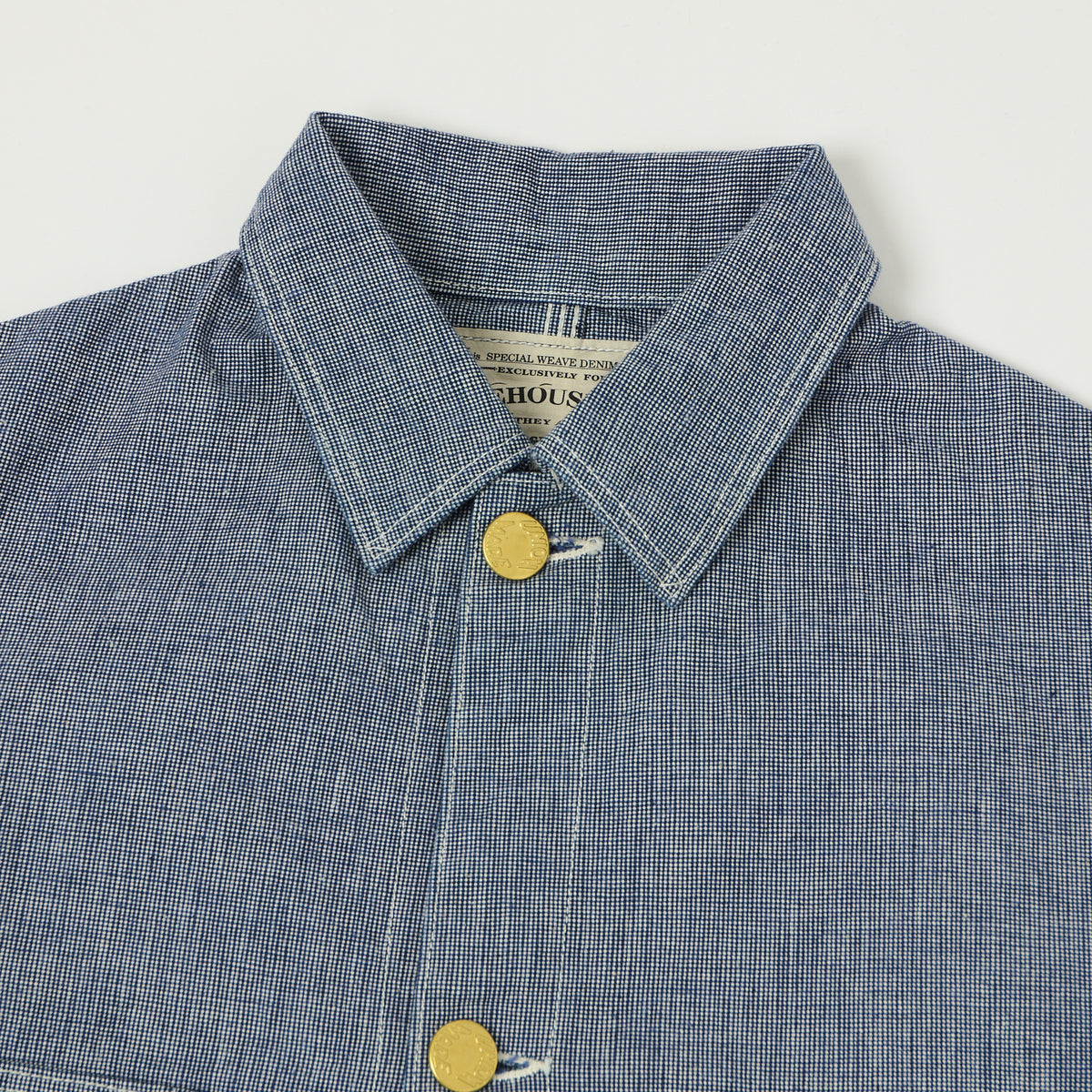 Warehouse & Co 2195 Pincheck Coverall - Indigo