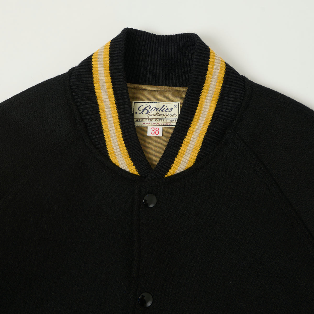 Warehouse & Co 2239 'Bodies' 1950s Army Varsity Jacket - Black