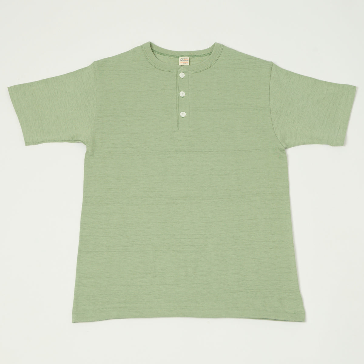 Warehouse & Co 4601 Henley T-Shirt - Pale Green