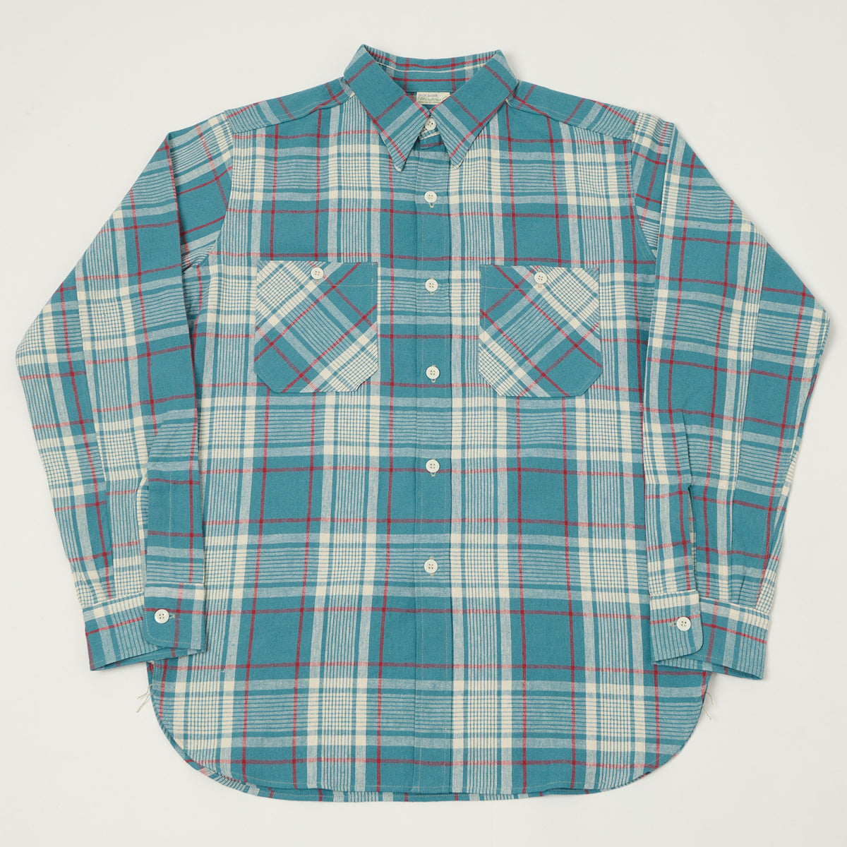 Warehouse & Co 3055 Duck Digger Plaid Work Shirt - Sax