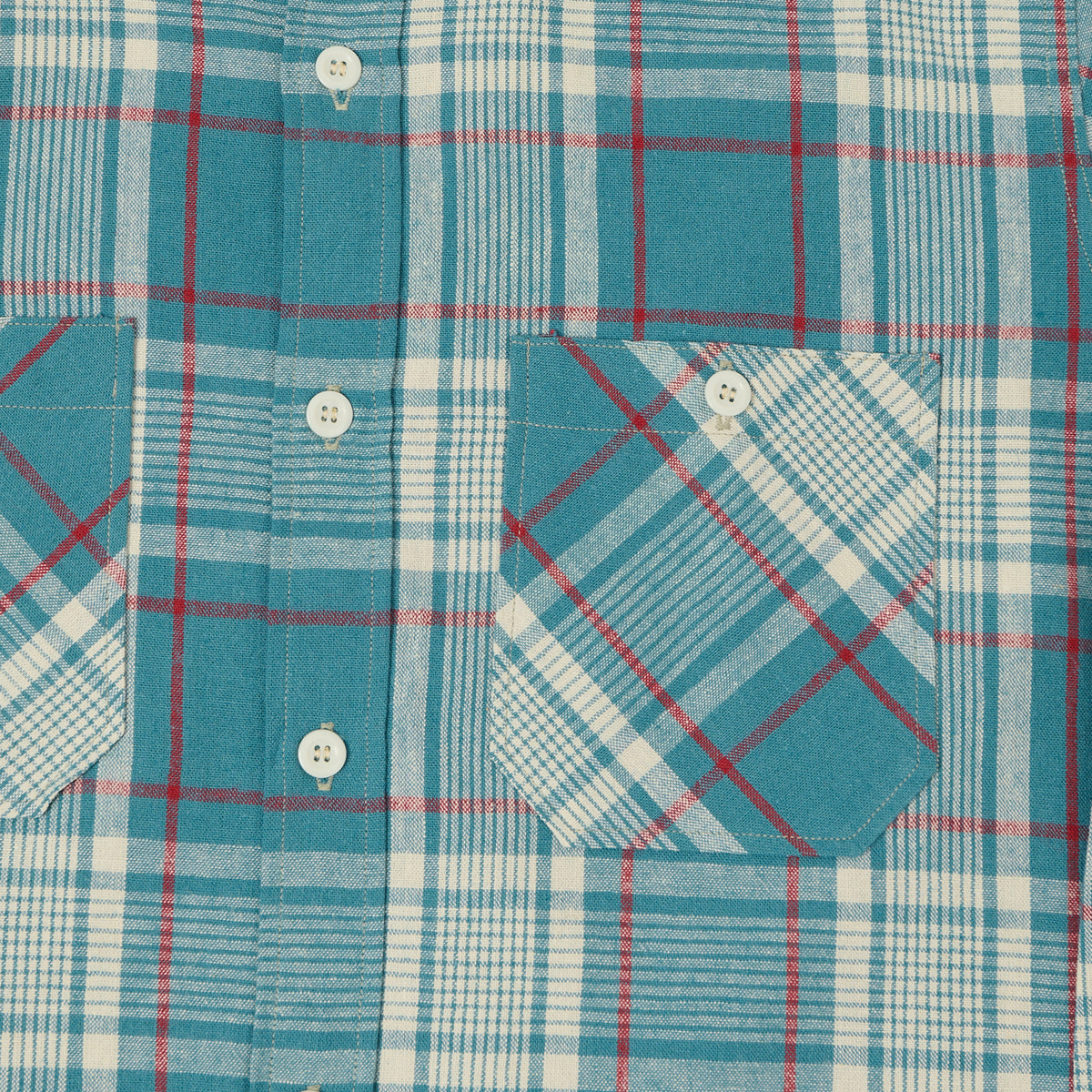 Warehouse & Co 3055 Duck Digger Plaid Work Shirt - Sax