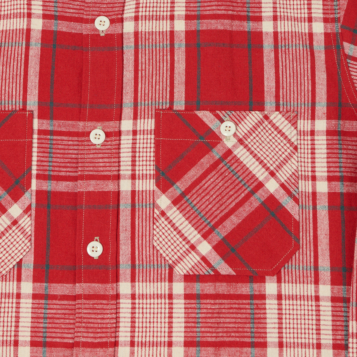 Warehouse & Co 3055 Duck Digger Plaid Work Shirt - Red