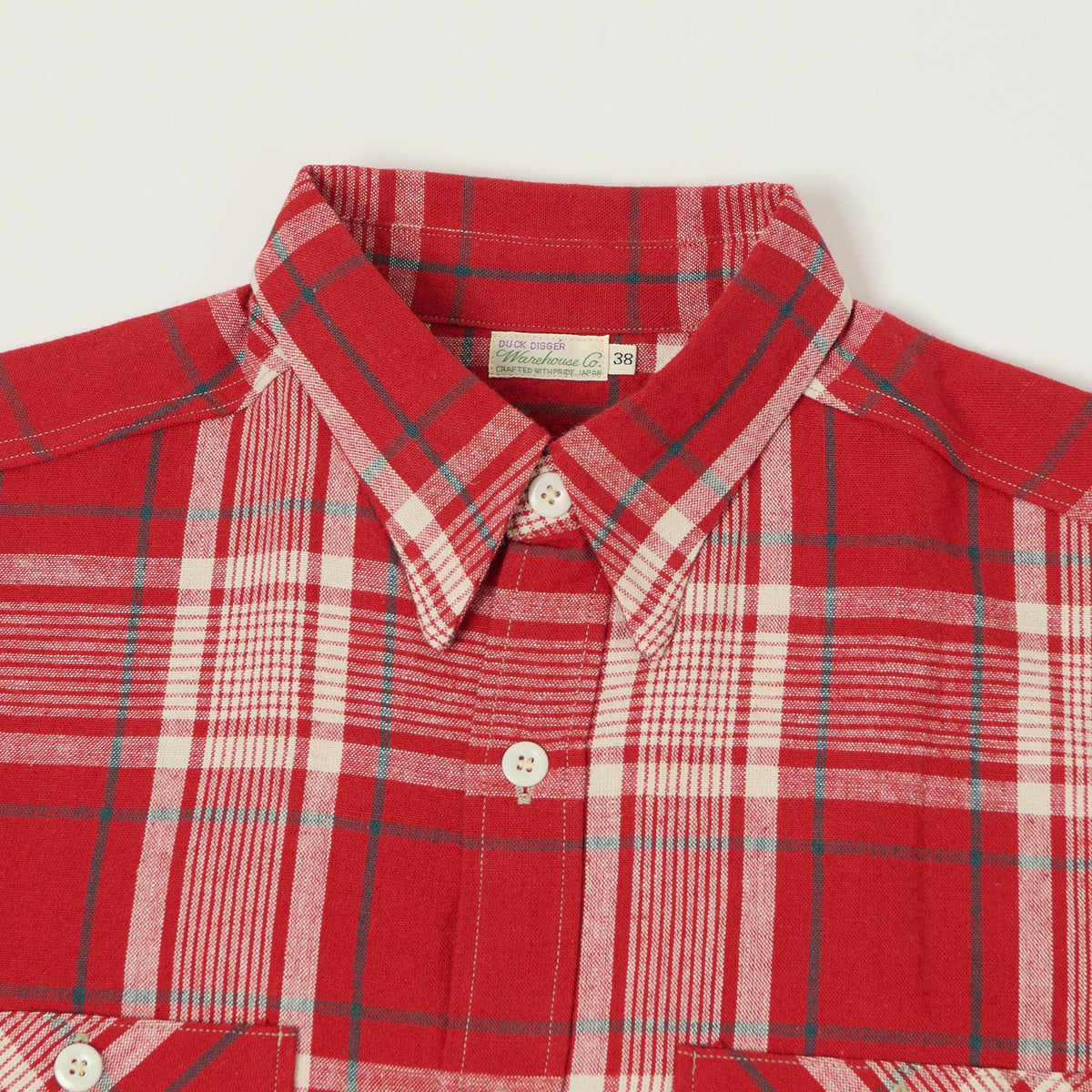 Warehouse & Co 3055 Duck Digger Plaid Work Shirt - Red