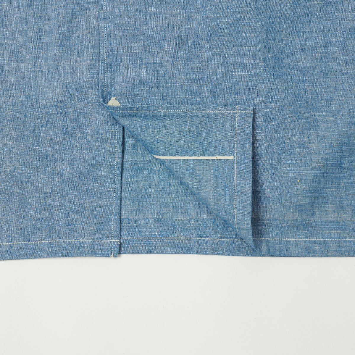 Warehouse & Co 3091 Duck Digger Open Collar Chambray Shirt - Blue