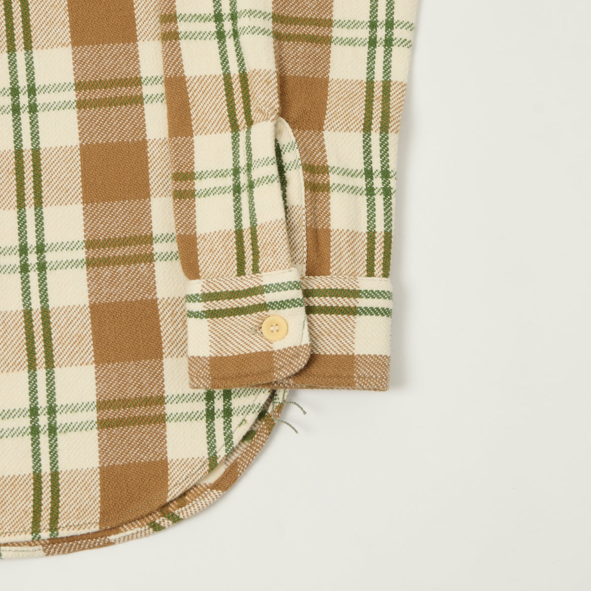 Warehouse & Co 3104 Plaid Flannel Shirt - Brown/Off White