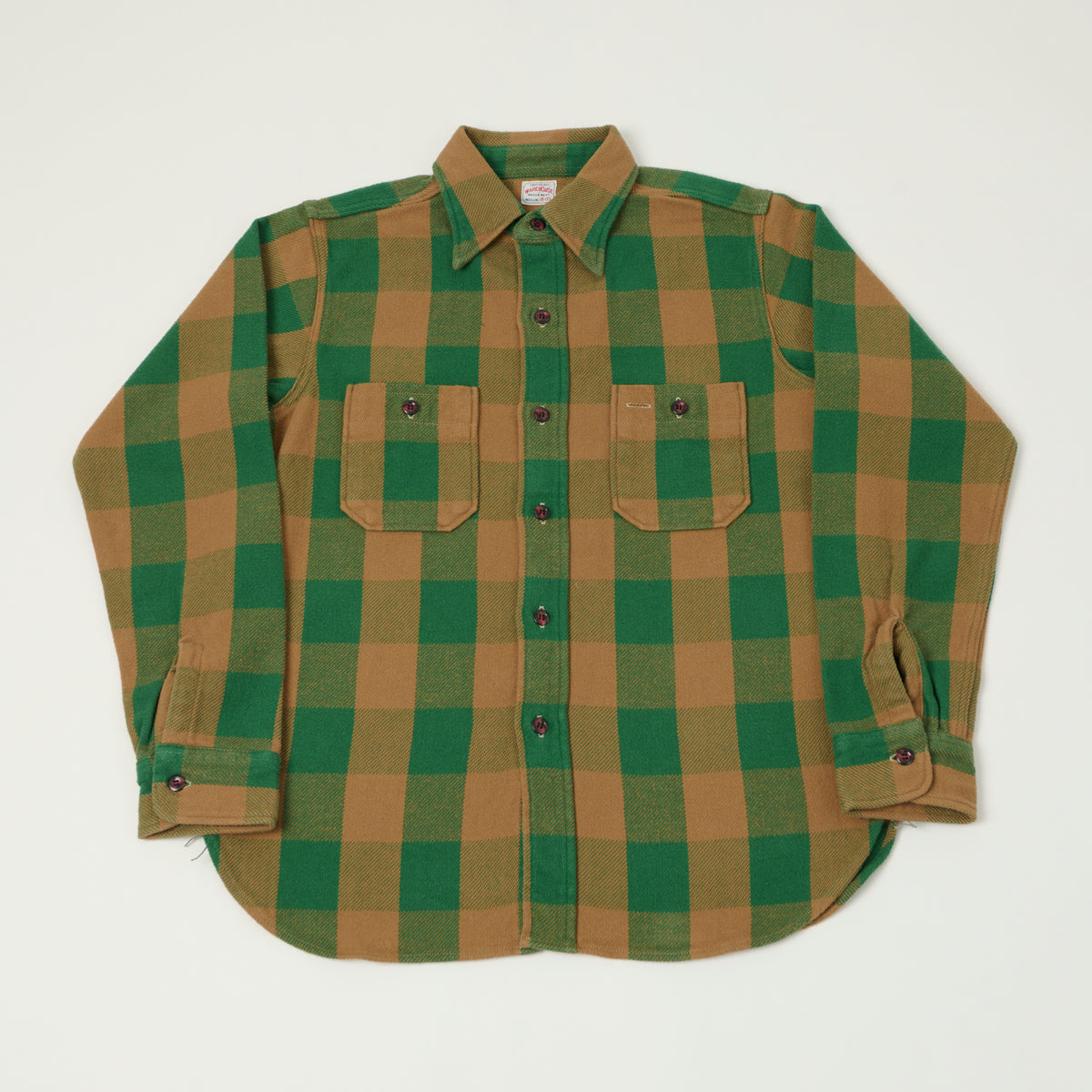 Warehouse & Co 3104 Plaid Flannel Shirt - Green/Brown