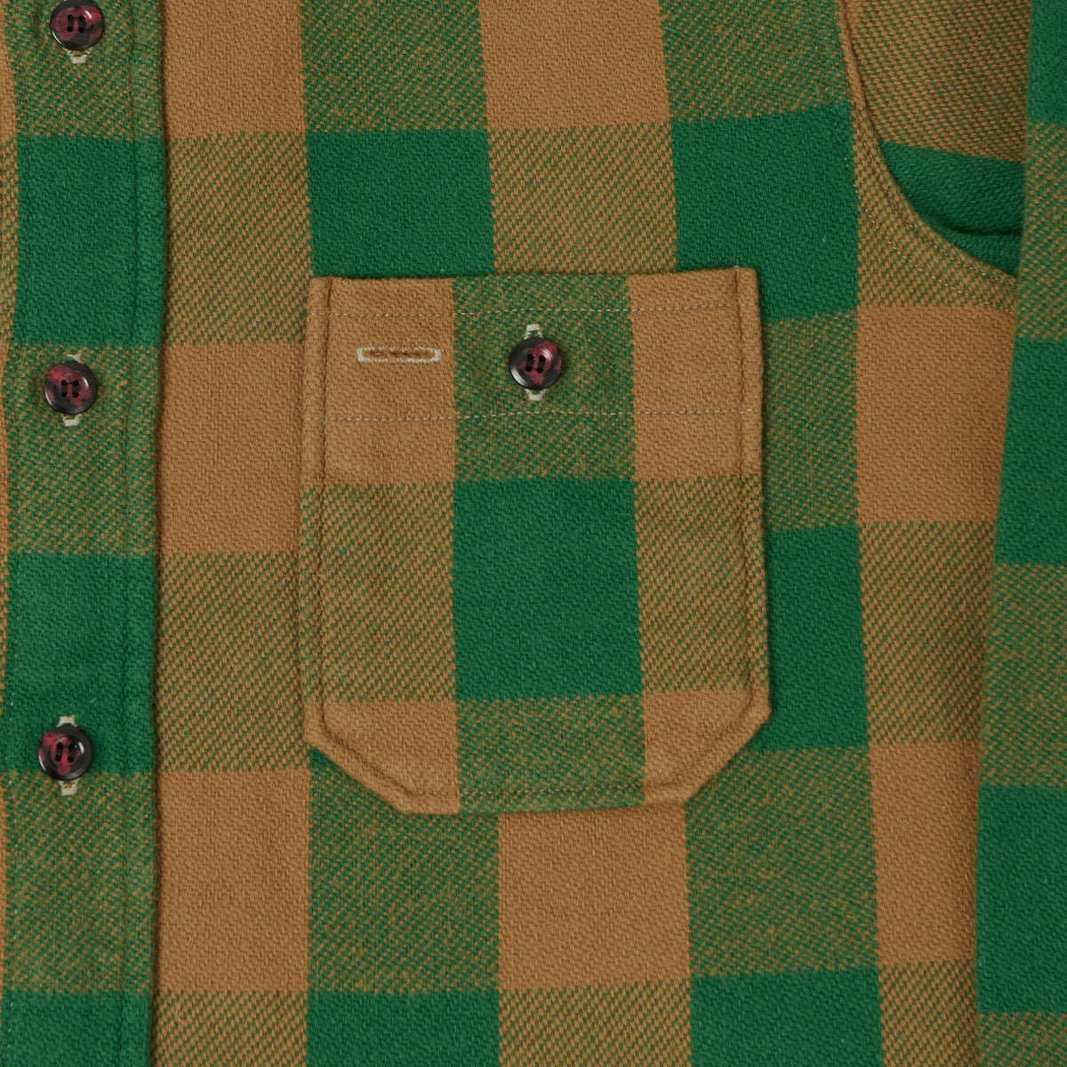 Warehouse & Co 3104 Plaid Flannel Shirt - Green/Brown