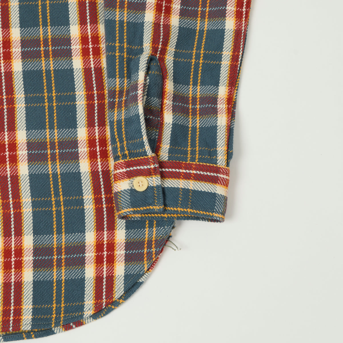 Warehouse & Co 3104 Plaid Flannel Shirt - Navy/Ivory