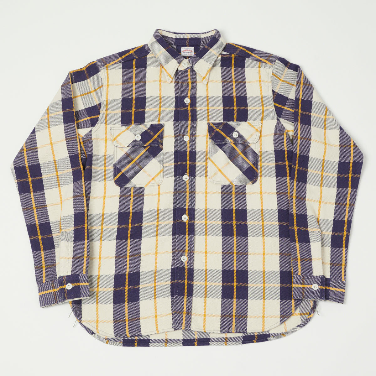 Warehouse & Co 3104 Plaid Flannel Shirt - Navy/Yellow