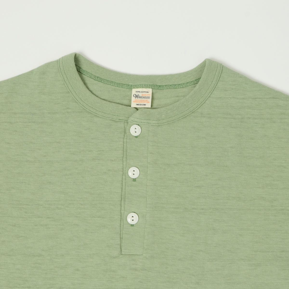 Warehouse & Co 4601 Henley T-Shirt - Pale Green