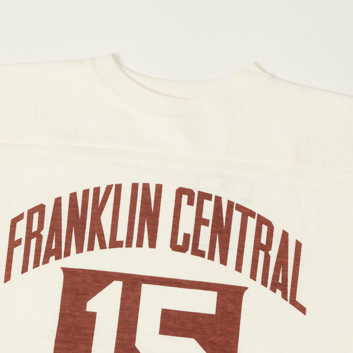 Warehouse & Co 4063 'Franklin Central' 3/4 Sleeve Football T-Shirt - Off White