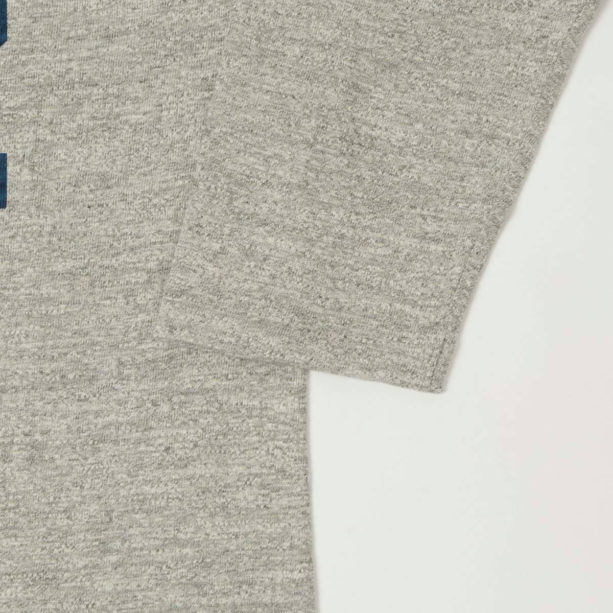 Warehouse & Co 4063 'Navy 92' 3/4 Sleeve Football T-Shirt - Heather Grey