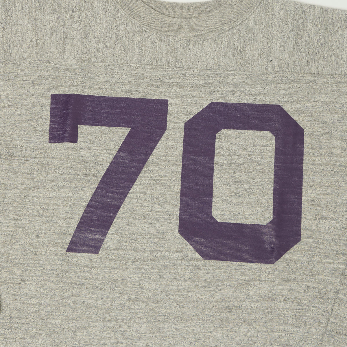 Warehouse & Co 4063 'No. 70' 3/4 Sleeve Football Tee - Heather Grey