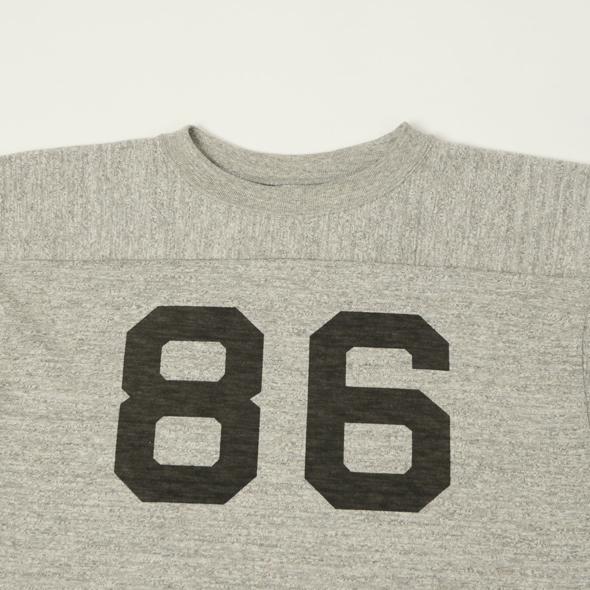 Warehouse & Co 4063 'No. 86' 3/4 Sleeve Football Tee - Heather Grey