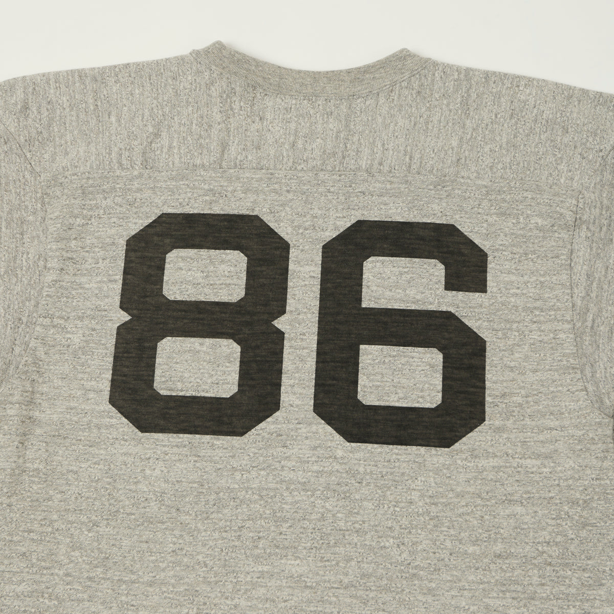 Warehouse & Co 4063 'No. 86' 3/4 Sleeve Football Tee - Heather Grey