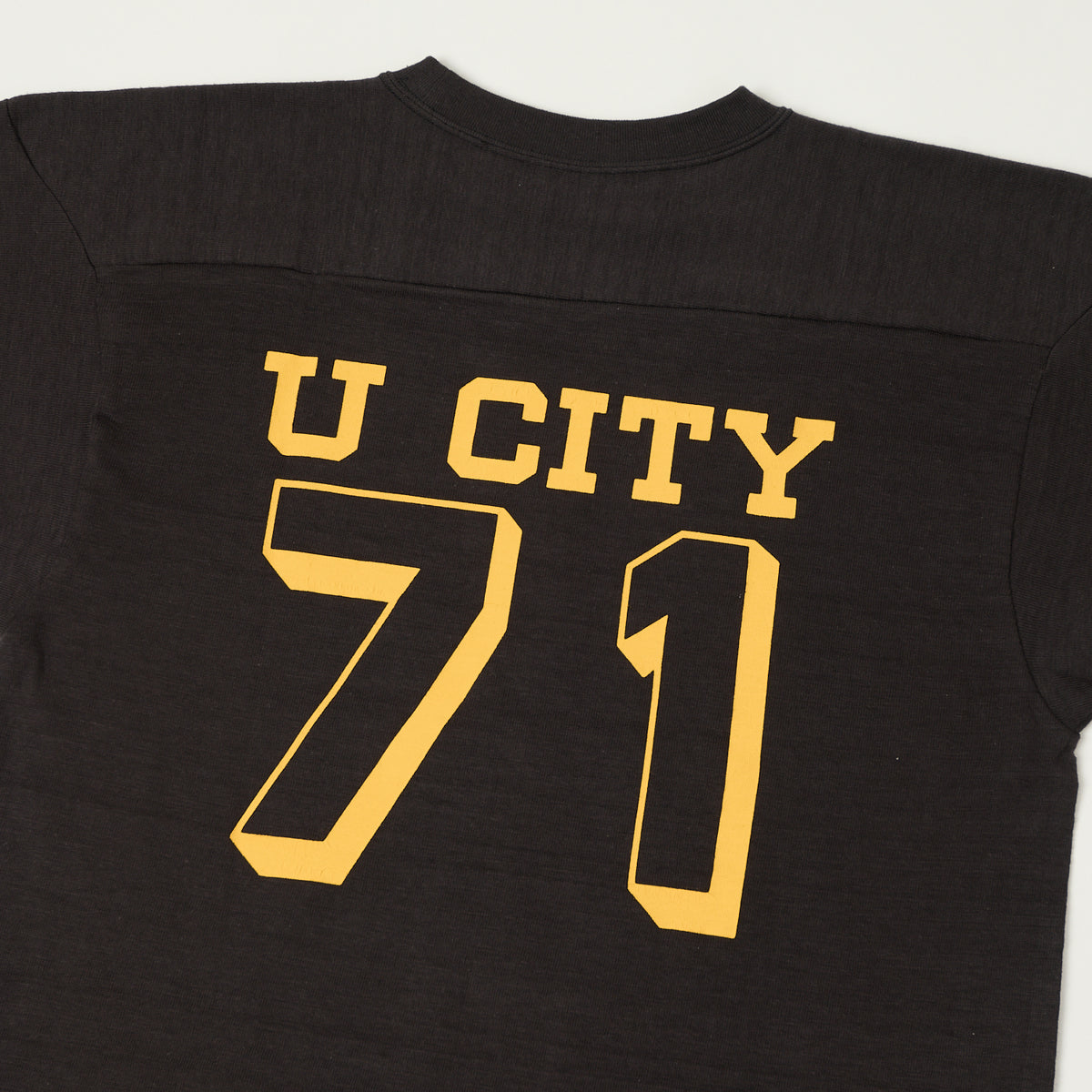 Warehouse & Co 4063 'U City' 3/4 Sleeve Football T-Shirt - Black