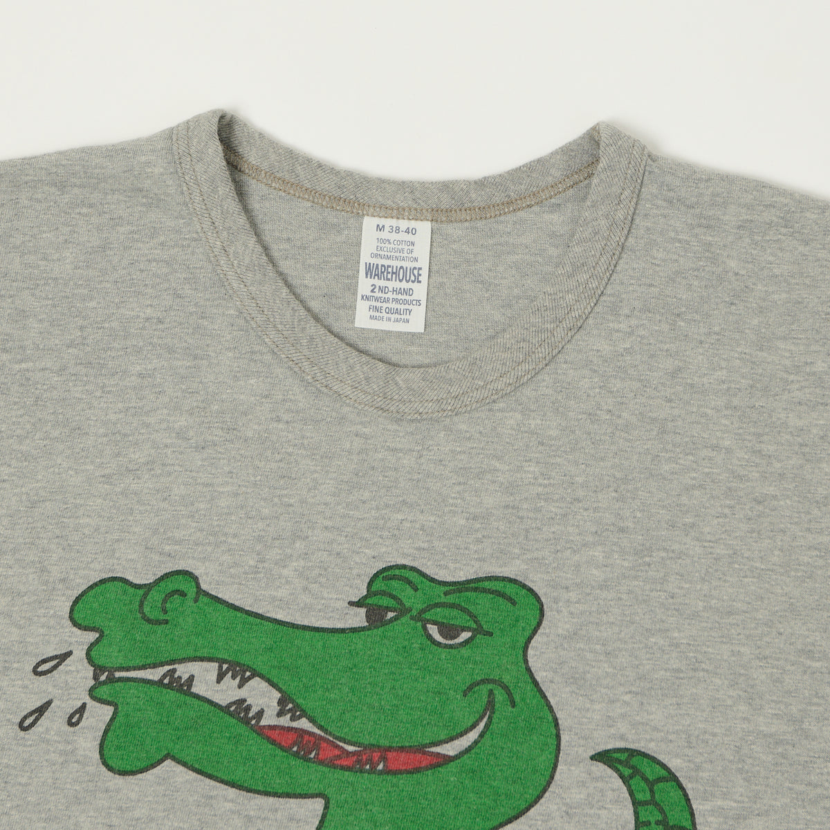 Warehouse & Co 4064 'Crocodile' T-Shirt - Heather Grey
