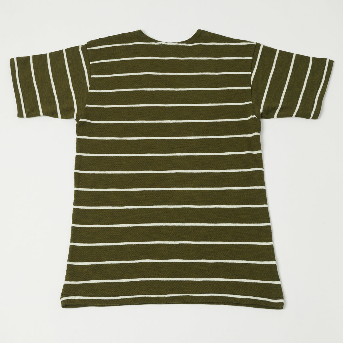 Warehouse & Co 4087 Duck Digger Stripe T-Shirt - Green/Off White