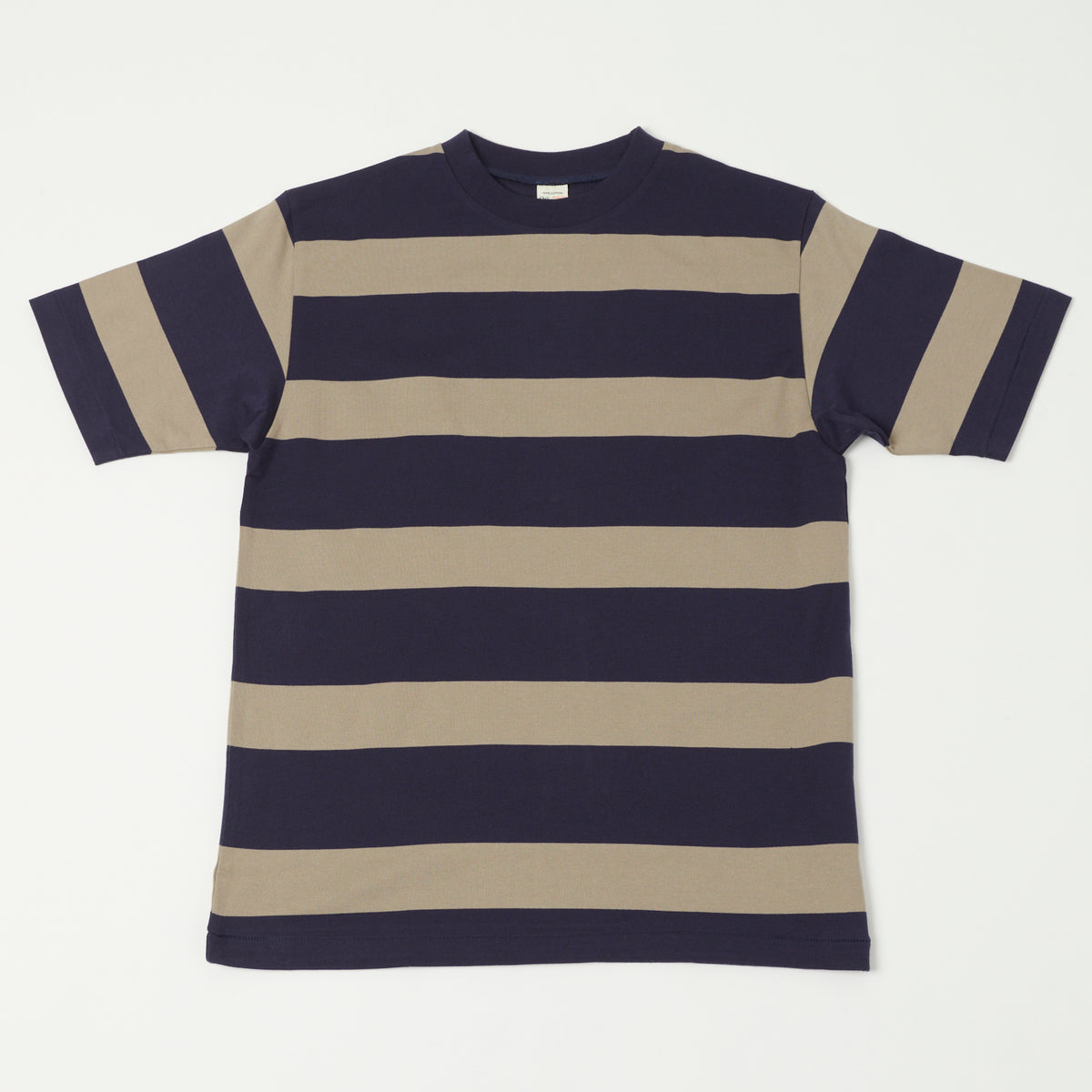 Warehouse & Co 4089 Border Stripe T-Shirt - Navy/Grey